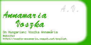 annamaria voszka business card